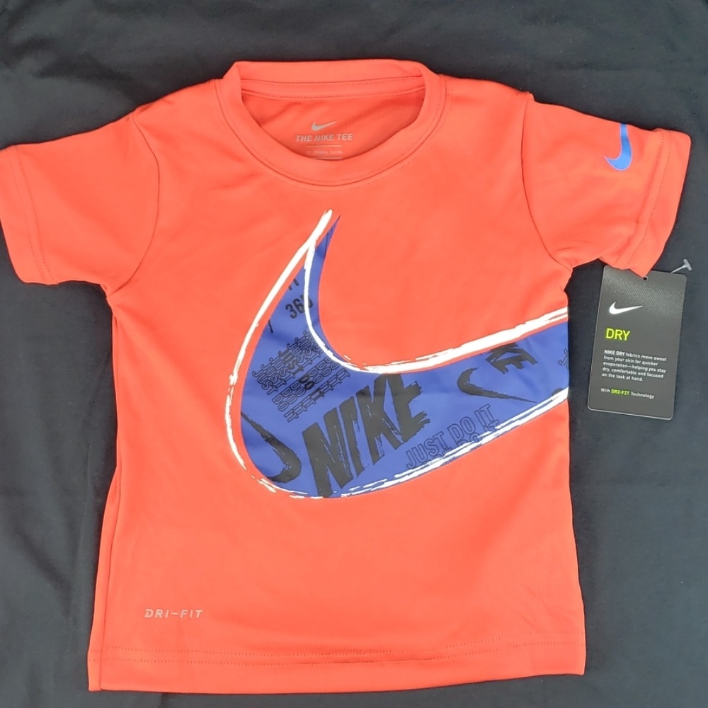 Nike Habanero Red Boy's Tee Shirt Size 3T New